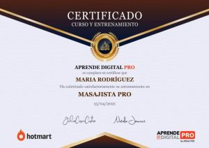 Curso de masajes certificado Masajista Pro