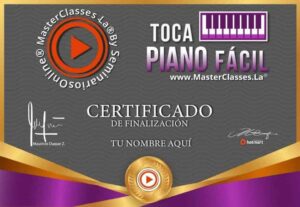 Curso certificado Toca Piano Fácil
