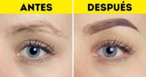 Curso de cejas antes y después