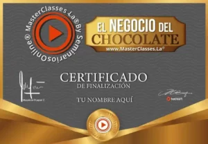 Certificado del curso El Negocio del Chocolate