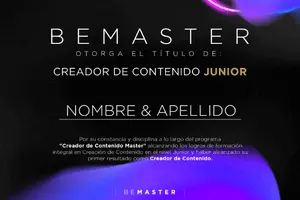 Certificado Creador de Contenido Master 300 X 200