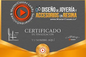 Curso de resina epoxica certificado gratis Diseño de Joyería y Accesorios en Resina 300 X 200
