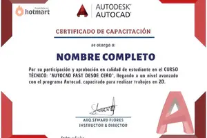 certificado del curso Autocad Fast desde cero 300 X 200