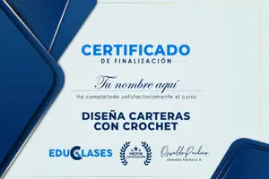 certificado del curso Diseña carteras con crochet 300 X 200