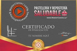 Certificado del curso Pastelería y Repostería Saludable María Enedith Viveros 300 X 200