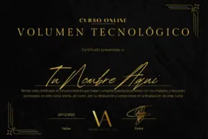 Certificado del Curso Volumen Tecnológico Vivas Academy
